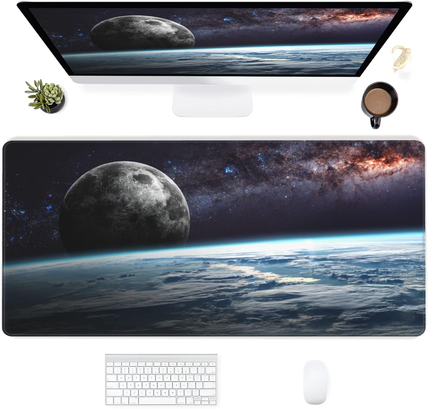 Gaming Mousepad Extended Black Desk Mat, Waterproof Computer Mouse Rug Pad, Ergonomic Mouse Mat For Keyboard And Laptop, Large Size From Honey_fruit_tree, $8.38 - View #4
