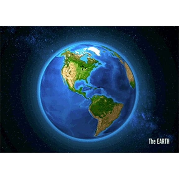 Earth - North and South America - 3 Lenticular 3D Postcard Greeting Cards