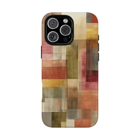 Earth Olive Brushed Paint Texture Case for iPhone 17 through 11 Pro Max