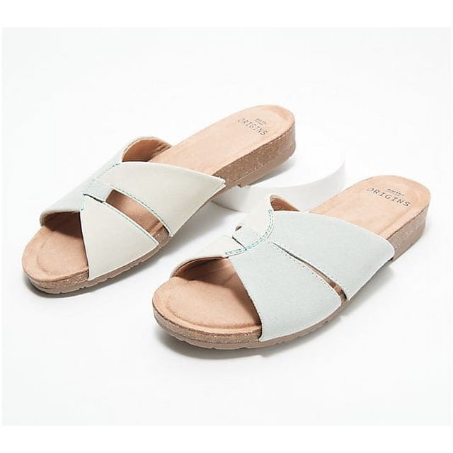 Earth Origins Suede Slide Sandals Lexi