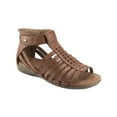 Earth Origins Women's Brown Leather Bevvy Casual Sandals