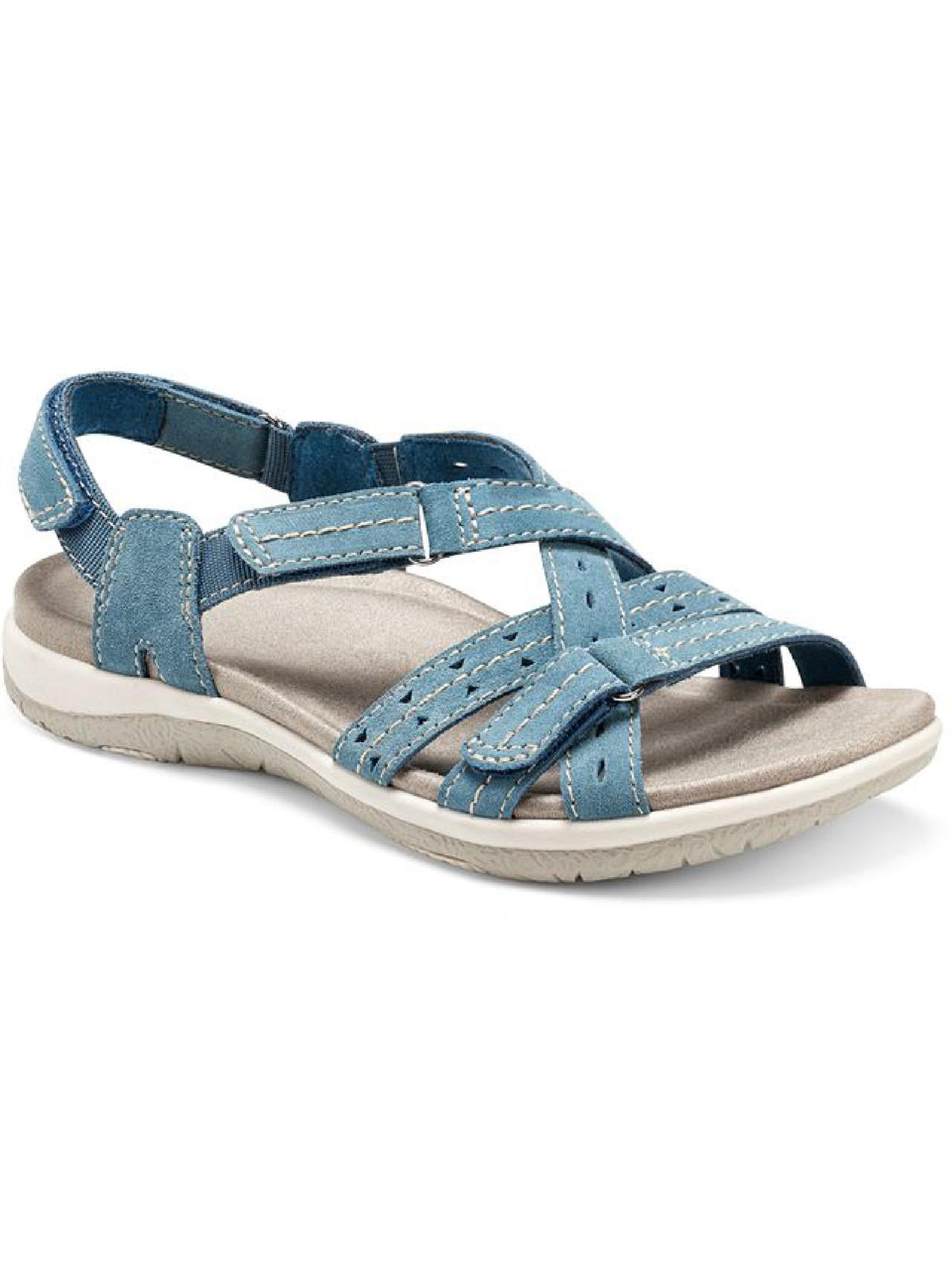 Earth Origins Womens Sammie Suede Open Toe Sport Sandals 6690