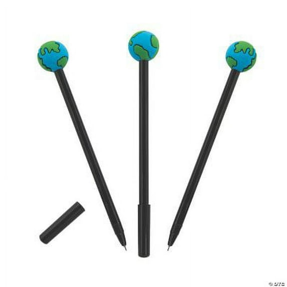 Earth Pens, Birthday, Party Favors, Stationery, 12 Pieces