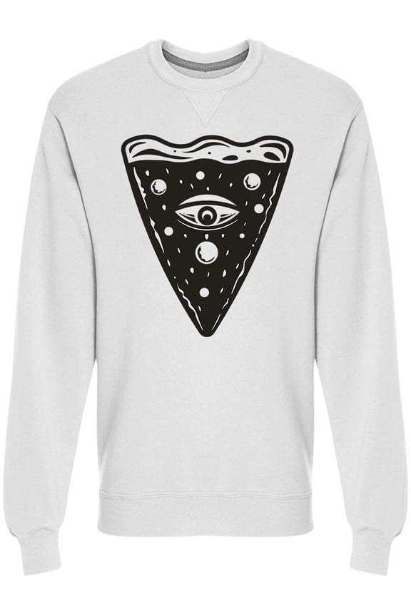 Earth Pizza Slice Eye   Sweatshirt Men -Image by Shutterstock, Male Large