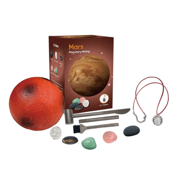 Earth Planetary Mining Excavation Kit with Gemstones Science Archeology Discovery Set with Tools for Young Explorers Sphere with Hidden Gems Mars