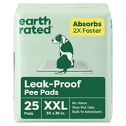 Earth Rated Leak-Proof Pee Pads, 2XL 30"x36", Unscented, 25 Count