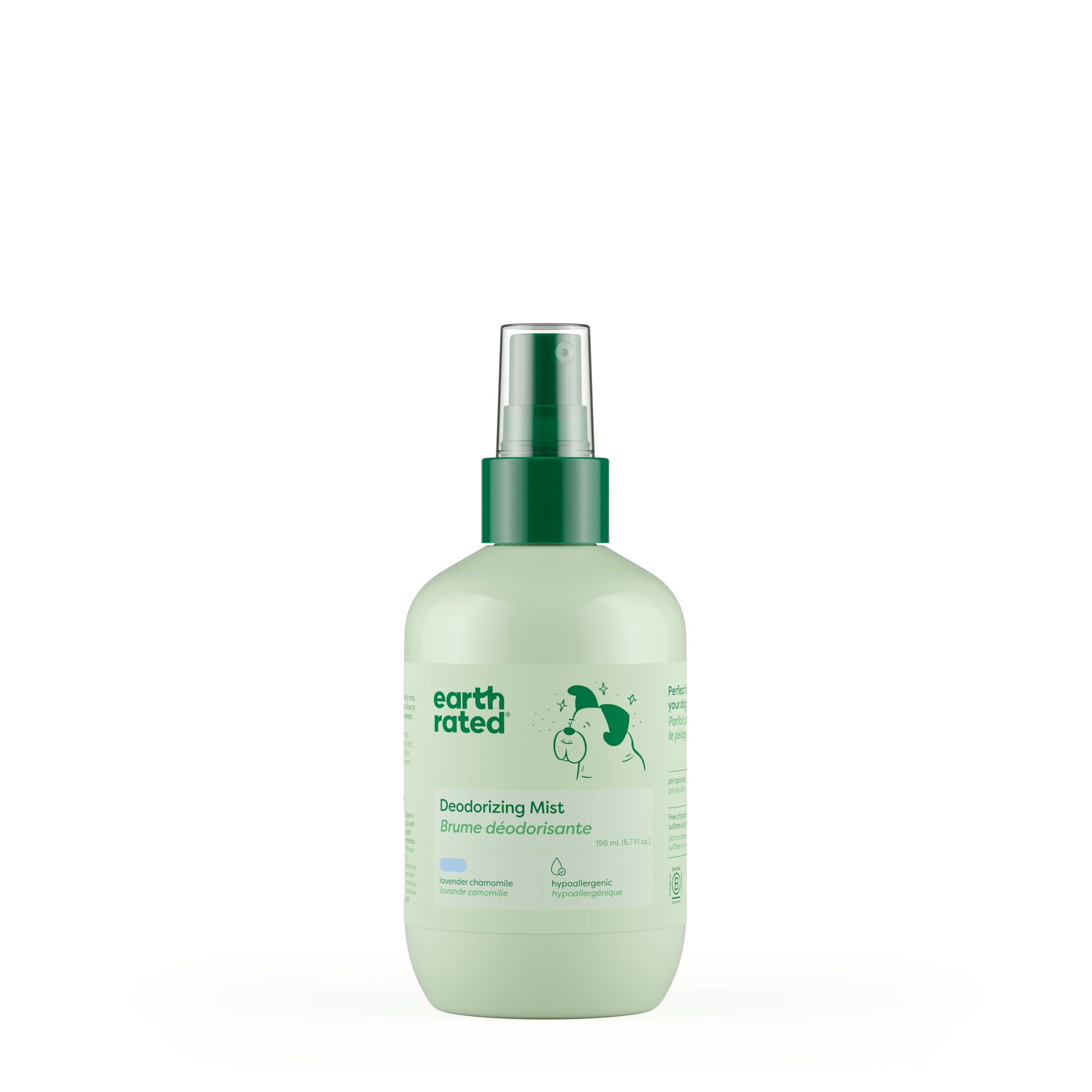 Earth Rated Dog Deodorizing Mist, Neutralizes Odors, Hypoallergenic and Cruelty-Free, Lavender Chamomile Scent, 6.7 oz.