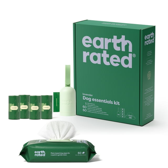 Earth Rated Dog Essentials Kit, Lavender Scented, Includes Leash Bag