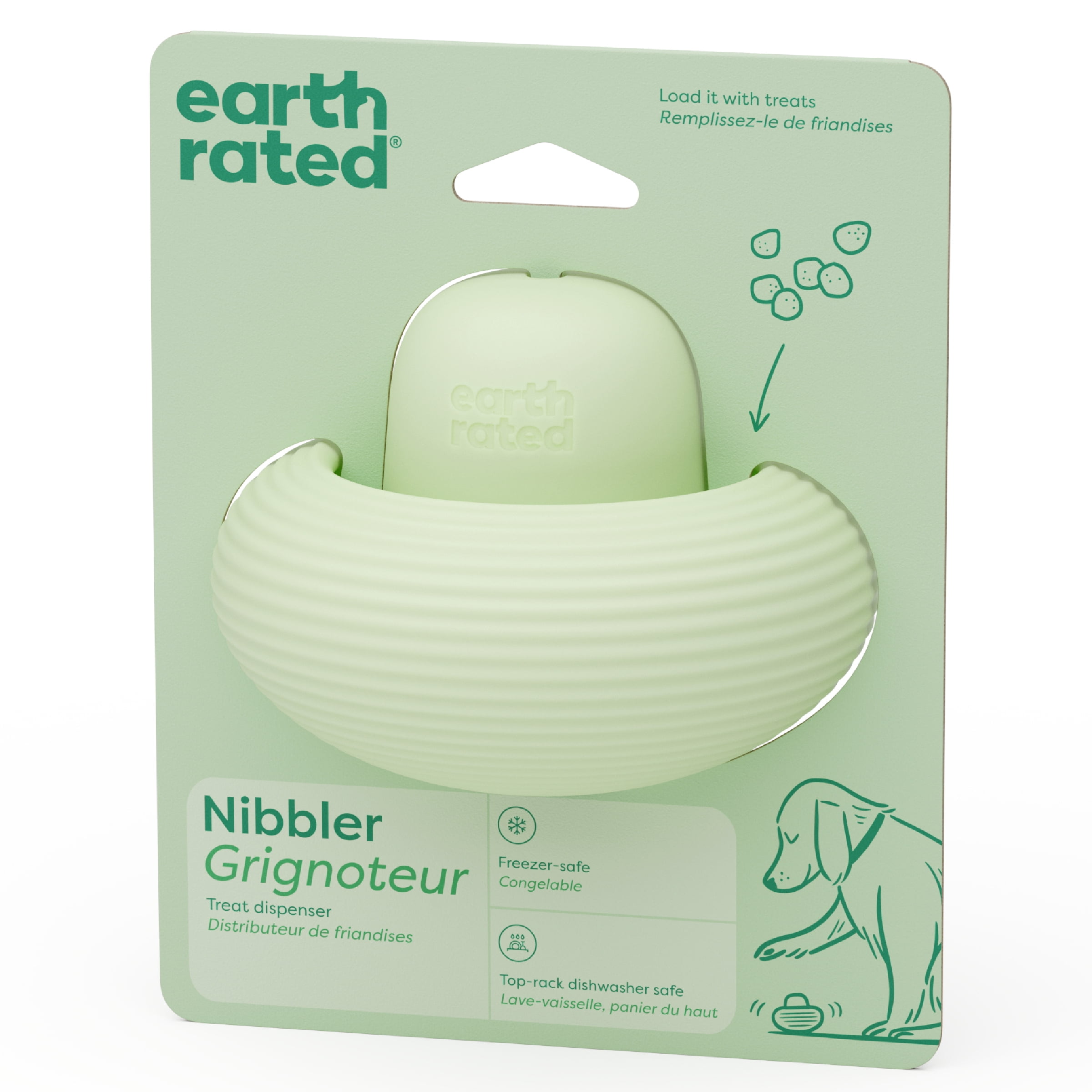 Earth Rated Nibbler Dog Toy, Treat Dispensing Enrichment Toy for Dogs