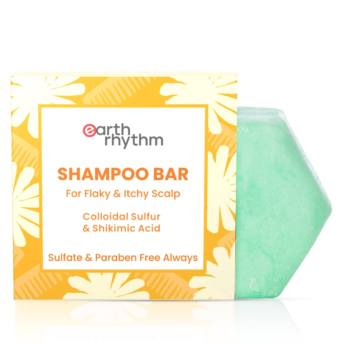 Earth Rhythm AntiDandruff Shampoo Bar for Itchy & Flaky Scalp Men & Women Contains Arnica