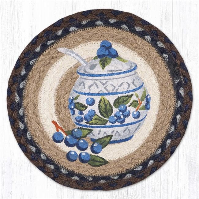 Earth Rug 80-312JJBB 10 x 10 in. MSPR-312 Jam Jar Blueberry Printed ...