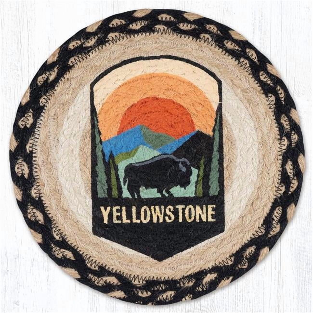 Yellowstone Rugs Earth Rug 80-430YNP 10 x 10 in. MSPR-430 Yellowstone National Park ...