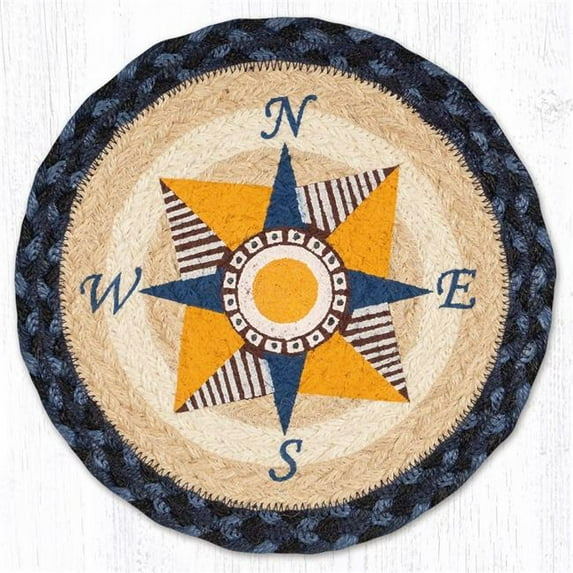 Earth Rug 80-443N 10 x 10 in. MSPR-443 Nautical Printed Round Trivet