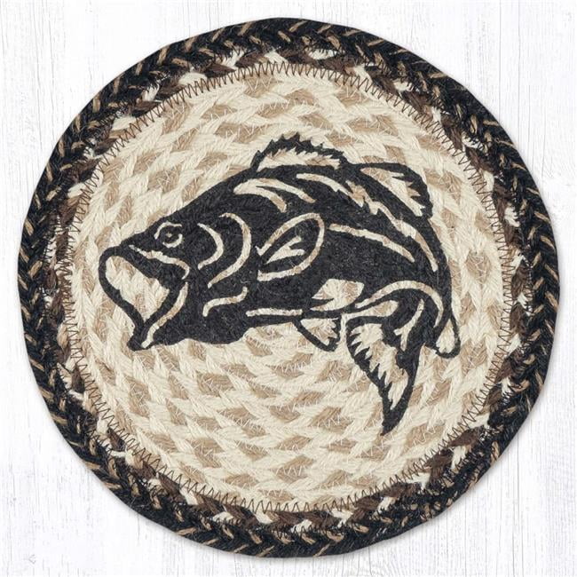 Earth Rug 80-9-093BMB 10 x 10 in. MSPR-9-93 Big Mouth Bass Printed ...