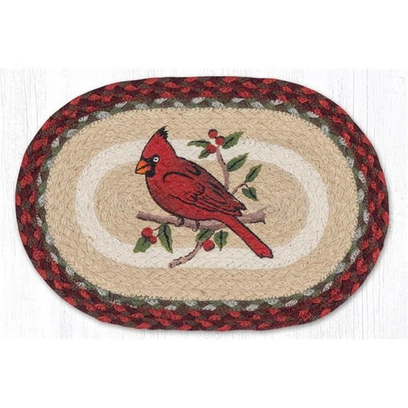 Earth Rug 81-417C 10 x 15 in. MSP-417 Cardinal Printed Oval Swatch Rug