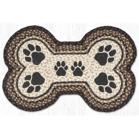 Earth Rug 63-P313PP 18 x 28 in. DBP-313 Paw Prints Dog Bone Rug