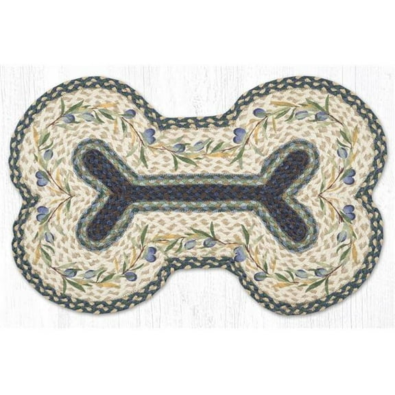 Earth Rug 63-P503OB 18 x 28 in. DBP-503 Olive Border Dog Bone Rug