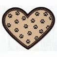 thumbnail image 1 of Earth Rug 10-HP344DP 20 x 30 in. Dog Paw Print Braided Heart Shaped Rug, Buttermilk & Cranberry, 1 of 1