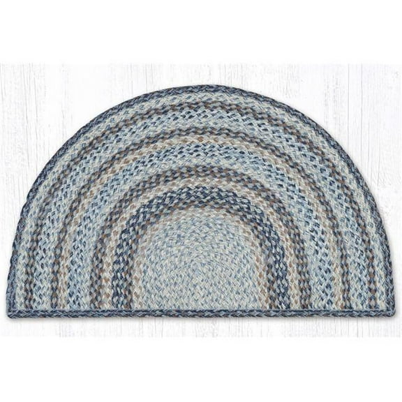 Earth Rug 32-LG9-119 24 x 39 in. Denim Braided Large Slice Rug