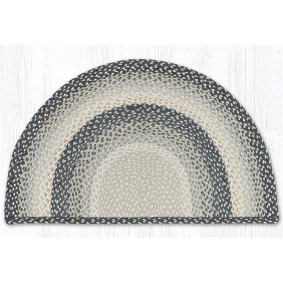 Earth Rug 32-LG890 24 x 39 in. Gray, Sand & Ivory Braided Large Slice Rug