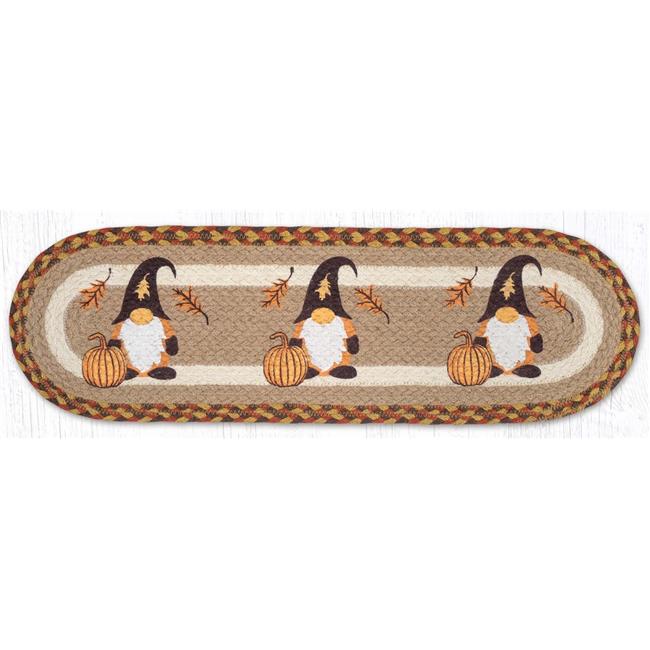 Earth Rug 49-ST655FG 27 x 8.25 in. ST-OP-655 Fall Gnome Braided Oval ...