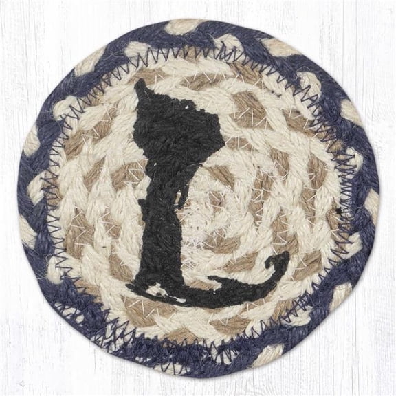 Earth Rug 31-IC444CC 5 x 5 in. Cape Cod Printed Braided Coaster, Multi Color