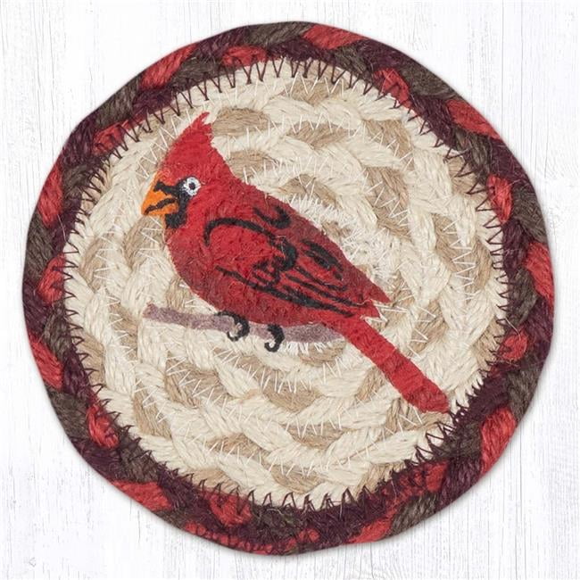 Earth Rug 31-IC417C 5 x 5 in. Cardinal Printed Braided Coaster, Multi ...