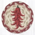 thumbnail image 1 of Earth Rug 31-IC916CPR 5 x 5 in. Chili Pepper Ristra Printed Braided Coaster, Multi Color, 1 of 1