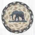 thumbnail image 1 of Earth Rug 31-IC890E 5 x 5 in. Elephant Printed Braided Coaster, Multi Color, 1 of 1