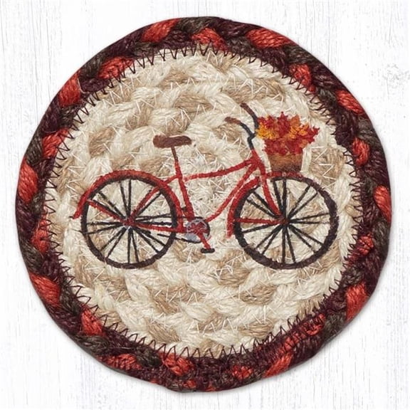 Earth Rug 31-IC417RB 5 x 5 in. IC-417 Red Bicycle Printed Coaster