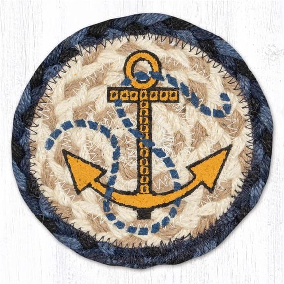 Earth Rug 31-IC443NAN 5 x 5 in. IC-443 Nautical Anchor Printed Coaster