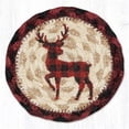 thumbnail image 1 of Earth Rug 31-IC864RPD 5 x 5 in. IC-864 Red Plaid Deer Printed Coaster, 1 of 1