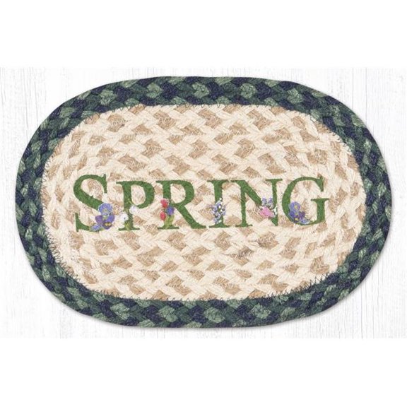 Earth Rug 01-359S 7.5 x 11 in. OMSP-359 Spring Printed Oval Swatch Rug