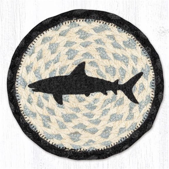 Earth Rug 79-238S 7 x 7 in. LC-238 Shark Round Large Coaster