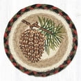 thumbnail image 1 of Earth Rug 79-081P 7 x 7 in. LC-81 Pinecone Round Large Coaster, 1 of 1