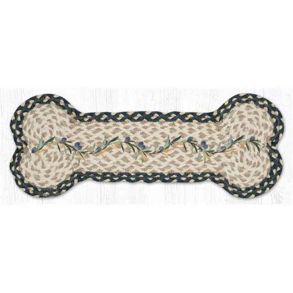 Earth Rug 63-PSM503OB 9 x 24 in. DBP-503 Olive Border Dog Bone Rug