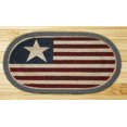 thumbnail image 1 of >Earth Rugs 15" X 27" OVAL 100% Jute Braided Rug--FLAG, 1 of 4