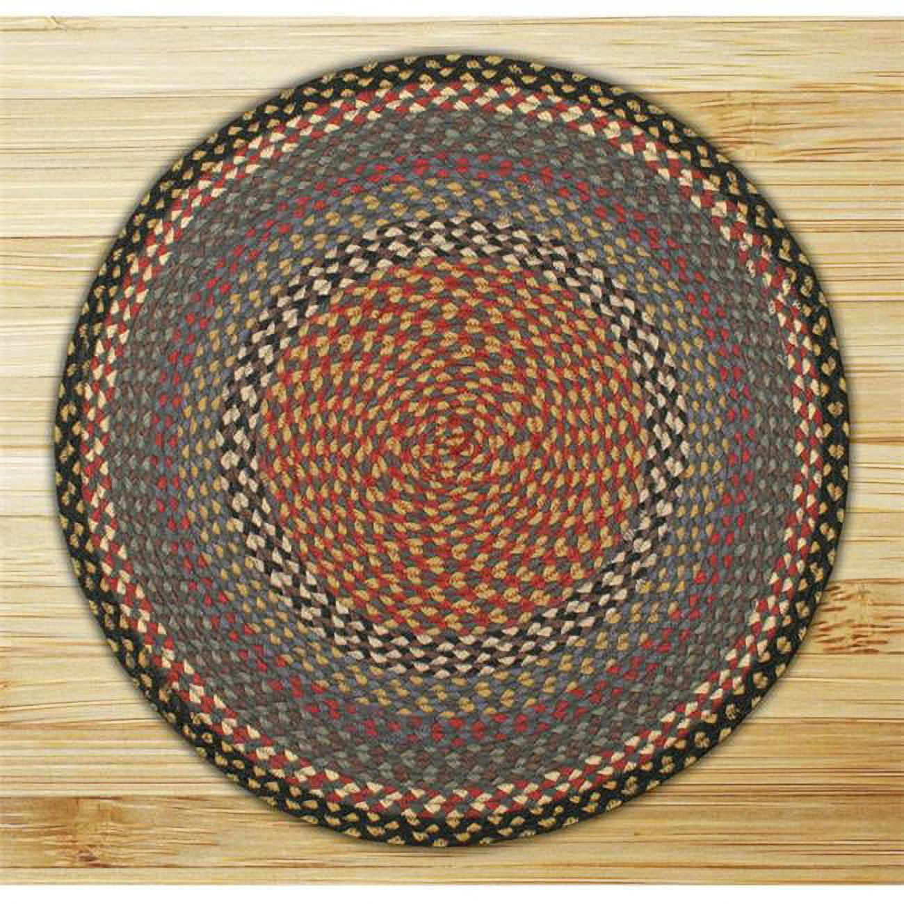 Earth Rugs 17043 BurgundyBlueGray Round Rug