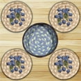 thumbnail image 1 of Earth Rugs 29-CB312B Blueberry Coasters in a Basket, 1 of 1