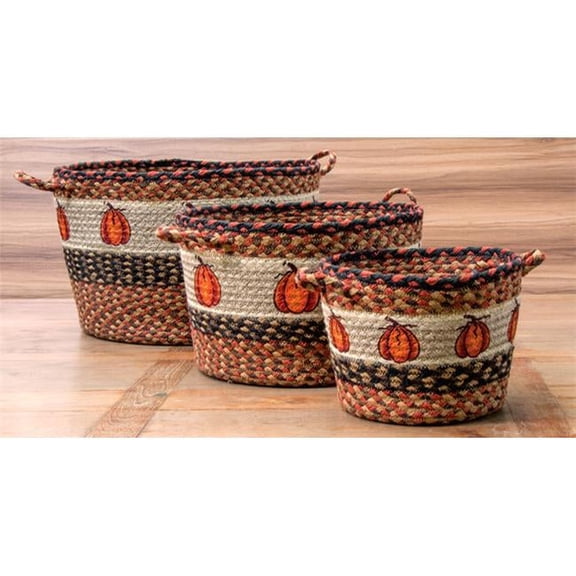 Earth Rugs 36-UBP222HPSM Small Printed Utility Basket- Harvest Pumpkin