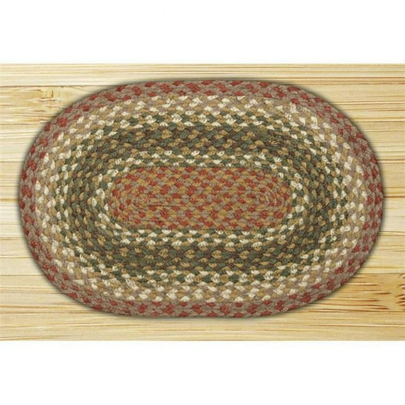 Earth Rugs 46-024 Olive-Burgundy-Gray Round Swatch