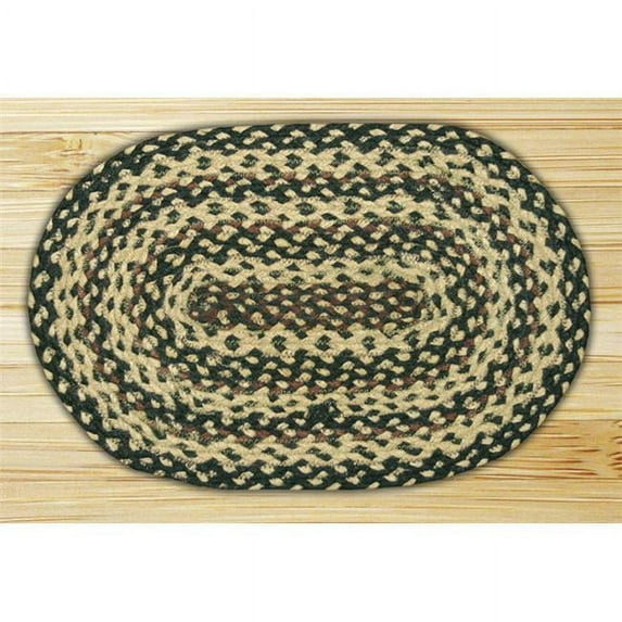 Earth Rugs 46-123 Ebony-Ivory-Chocolate Round Swatch