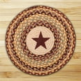thumbnail image 1 of Earth Rugs 49-CH357BS Burgundy Star Round Chair Pad, 1 of 1