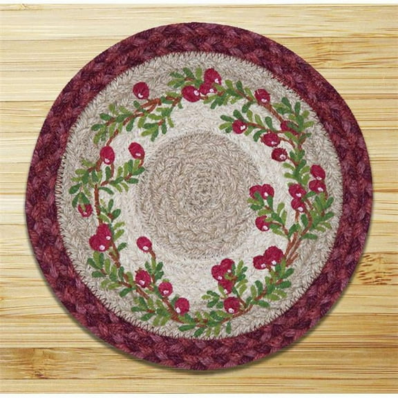 Earth Rugs 49-CH390C Cranberries Round Chair Pad