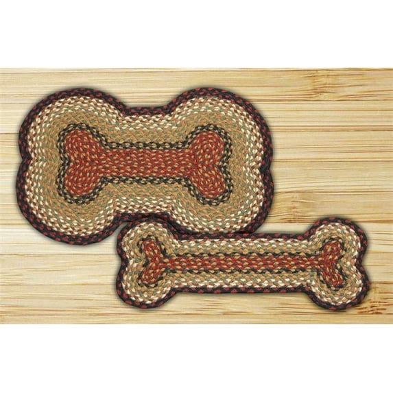 Earth Rugs 63-LG019DB Burgundy-Mustard Dog Bone