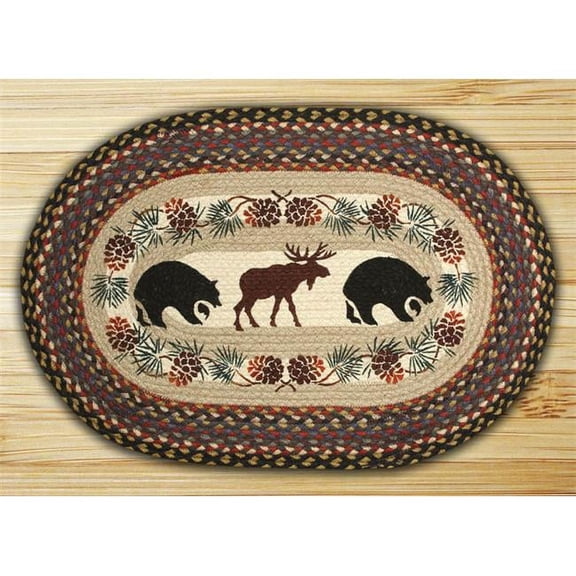 Earth Rugs 65-043BM Bear-Moose Oval Patch