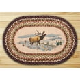 thumbnail image 1 of Earth Rugs OP-319 Winter Elk Oval Patch 20" x 30", 1 of 1