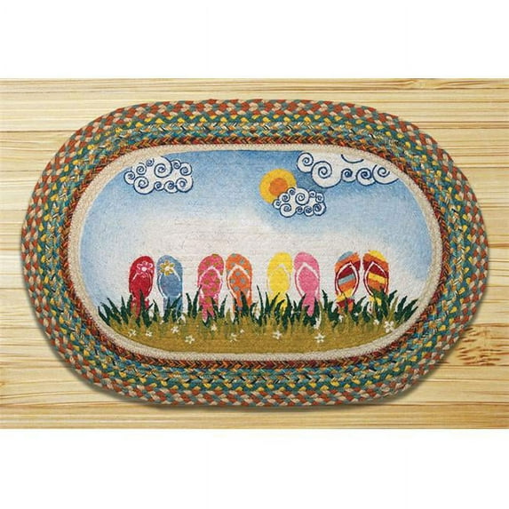 Earth Rugs 65-358FF Flip Flops Oval Patch