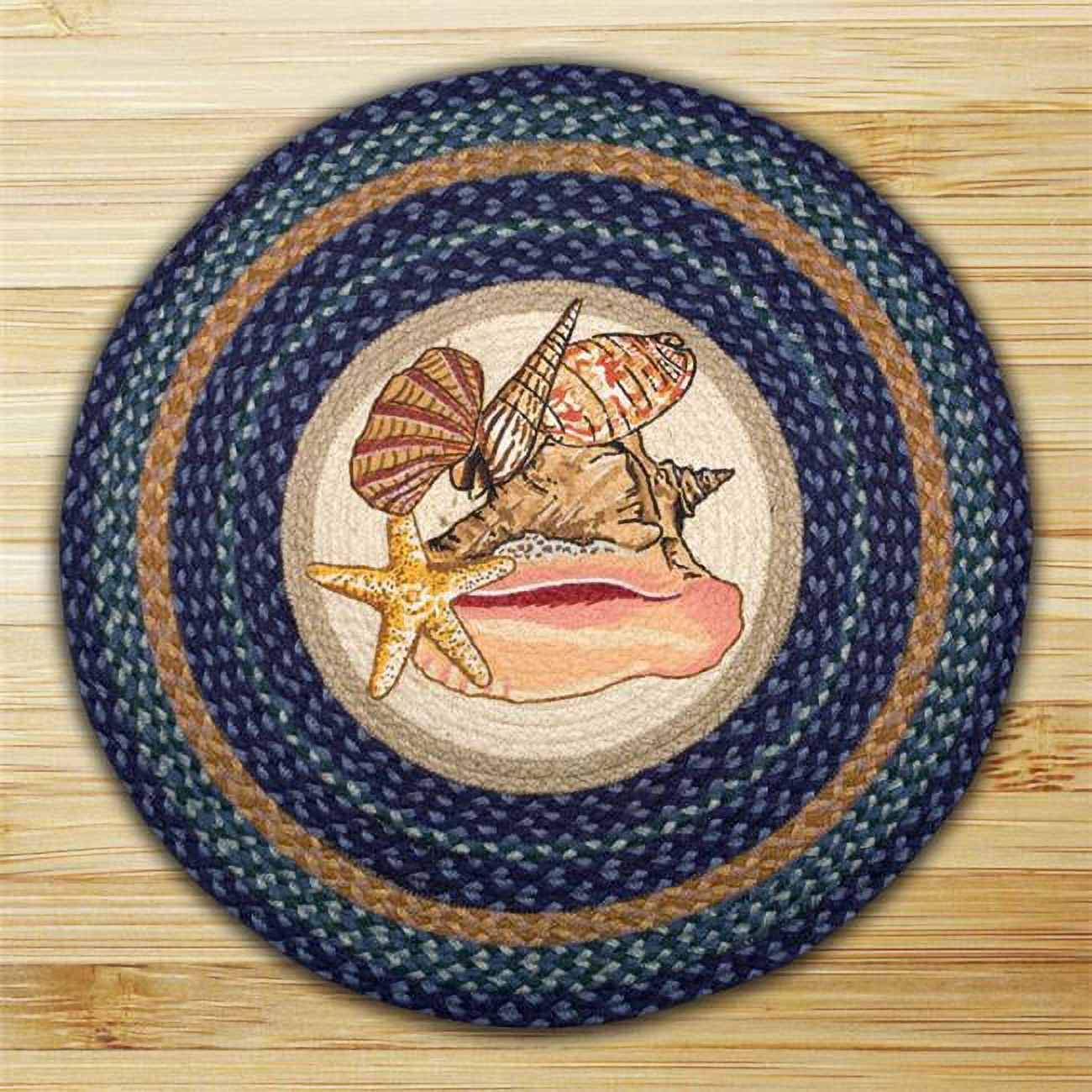 Earth Rugs 66-353SS Sea Shells Round Patch - Walmart.com