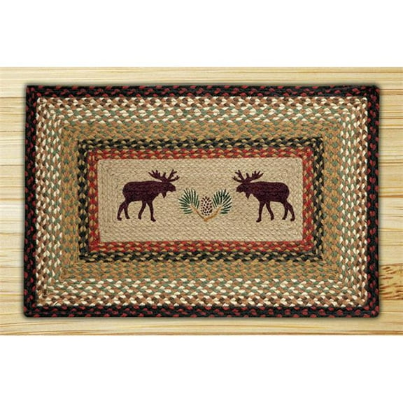 Earth Rugs 67-019MP Moose-Pinecone Rectangle Patch